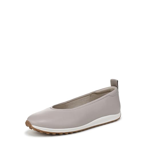 Naturalizer Women's Carla-Sport Ballet Flat Soft Mink Grey Leather 10 M
