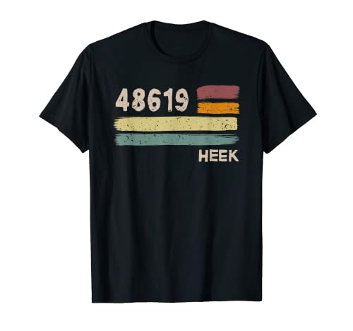 Retro 48619 Heek Vintage Gemeinde PLZ T-Shirt