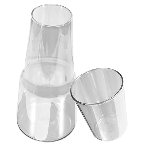 SOLUSTRE 1 Set Single Person Water Bottle Elegant Bedside Carafe with Cup for Home Office and Bathroom Capacity Wear Resistant Design for Milk and Cold Beverages