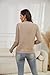 RICHSTORY Womens Sweaters Casual Long Sleeve Crewneck Crochet Knit Pullover Sweater Tops 2025 Fall Fashion Trendy Outfits Khaki Small