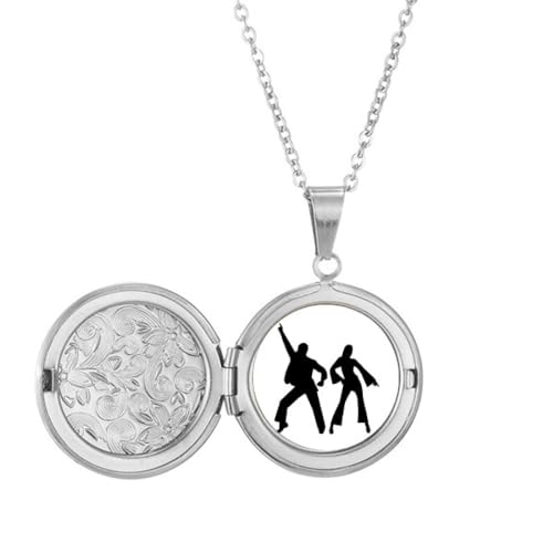Médaillon duo de danseur pendentif collier anniversaire femme