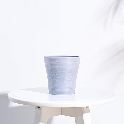 Image of UGAOO Rezer Tivoli Plastic Flower Pot (Diameter 4.7 Inches, Light Grey) | Durable Planter for Home, Balcony, Garden & Patio | Indoor & Outdoor Use | Stylish Gamla for Living Room & Decor