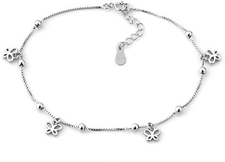 DemiJewelry Sterling Silver Shiny Sexy Bead Anklet Ankle Bracelets Chain Beach Girl Foot