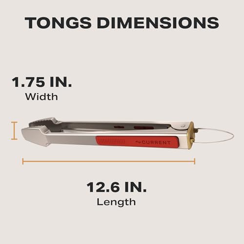 Current® Grill Tongs, 15.4" Stainless Steel with Locking, Heat-Resistant, Heavy Duty Outdoor & Grilling Tool for Kitchen, BBQ, Camping & Griddle Cooking by CURRENT - Image 5