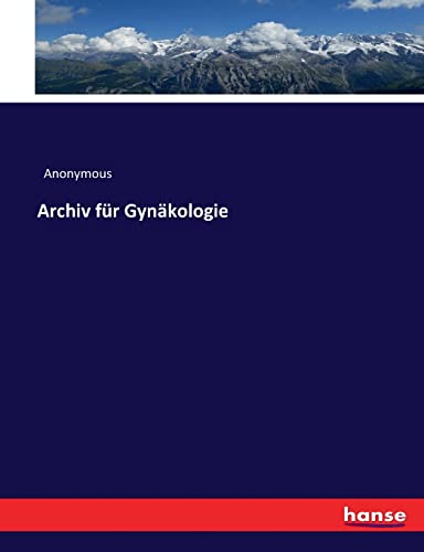 Archiv für Gynäkologie (German Edition)