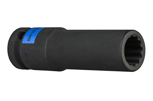 KING TONY 443014M 12 Point Drive Deep Impact Socket, 14 mm, 1/2-inch, Black - Image 3