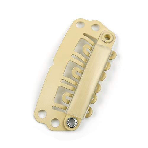 Neitsi 50pcs U-shape Snap Clips Metal Clips for Hair Extensions DIY Clip-on (2.8cm, Yellow)