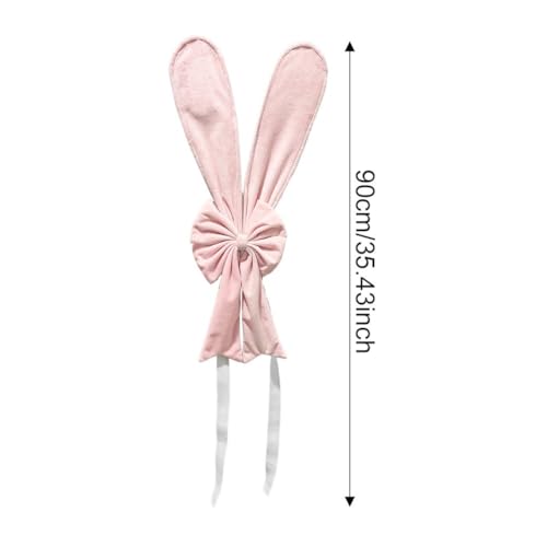 Housse de chaise lavable et extensible avec oreilles de lapin de Pâques pour dossier - 4