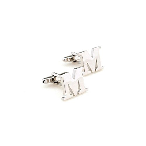 Mancuernillas de cobre personalizadas con iniciales M miniatura 2