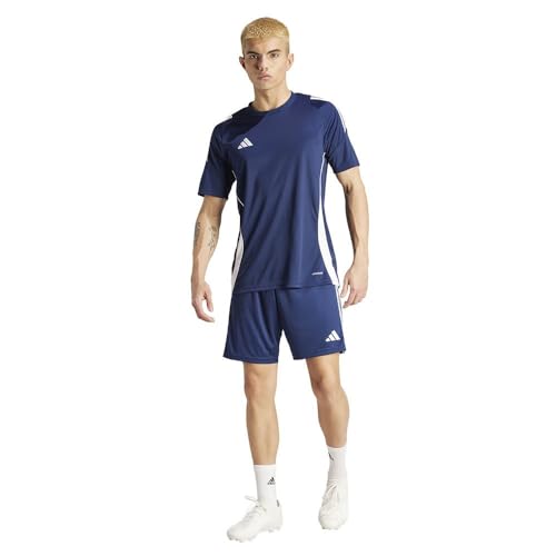 Adidas Pantaloncini Calcio Tiro24 Blu Bianco Uomo M - 5