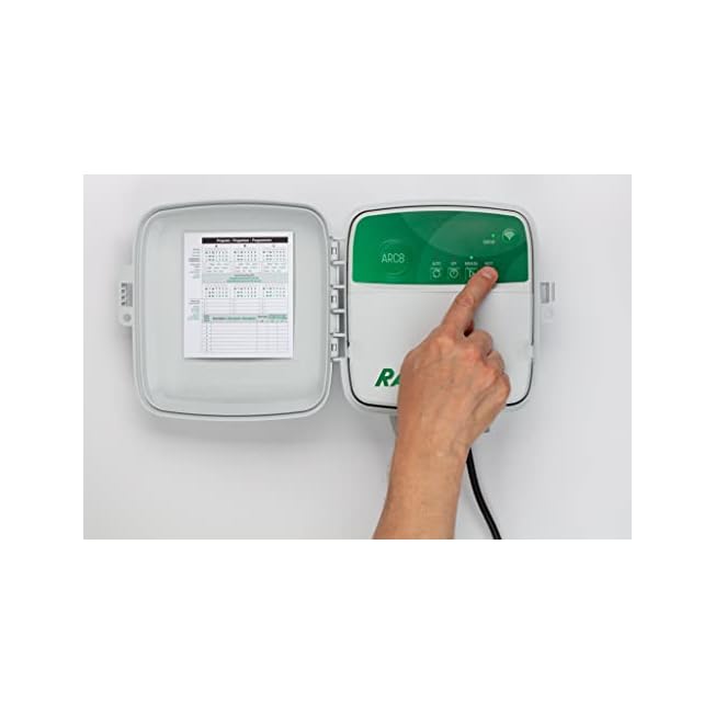 Rain Bird ARC8 App-Based Indoor/Outdoor Smart Irrigation WiFi Timer/Controller, 8-Zone/Station EPA WaterSense Alexa