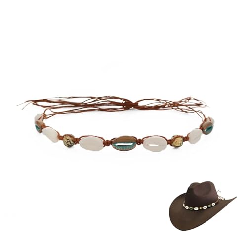 Image of Cowboy Hat Bands for Men Women, Leather Hatbands Belt for Cowboy /Western /Fedora /Cowgirl Hats