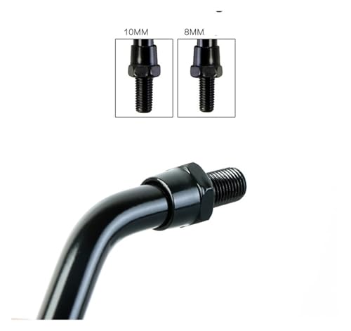 Espejos retrovisores moto convexos de alta resistencia con adaptadores 8/10mm 6