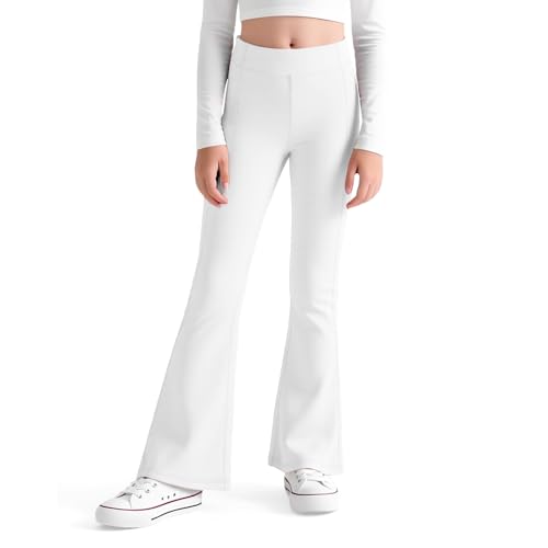 JinBei Leggings Évasés pour Filles Sport Fitness Pantalons Extensible Taille Haute Flare Bootcut Pantalon Doublure Brossée Confortables Danse Gymnast...