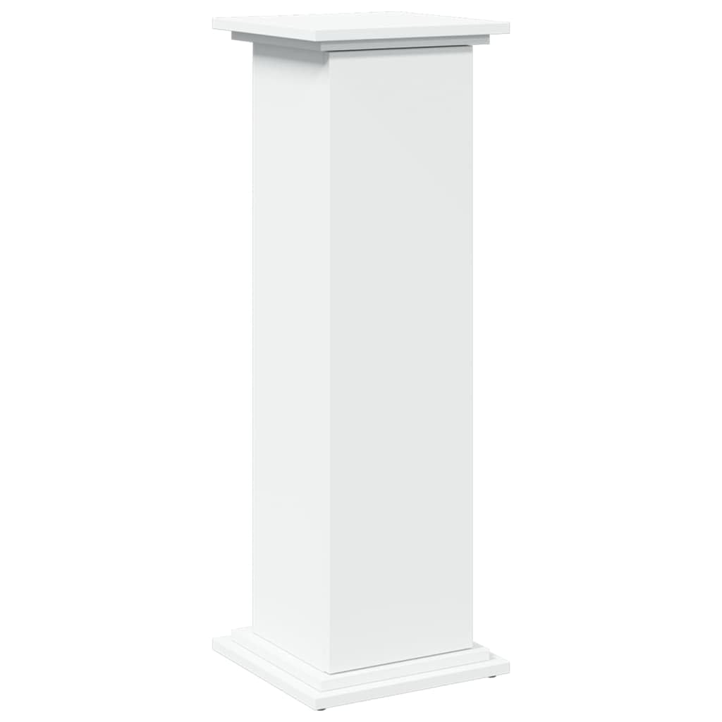 vidaXL Display Stand with Storage, Plant Stand for Living Room Hallway, Standing Shelf, Storage Cabinet, Display Cabinet, White Engineered Wood