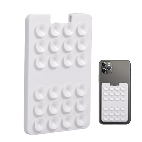 Tarjetero con ventosa para teléfono, soporte adhesivo de silicona, clip para cartera de teléfono, soporte extraíble para tarjetas de teléfono, soporte de ventosa seguro, multicompatibilidad, ideal