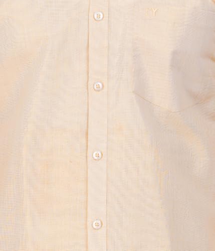 Image of Men's Traditional Indian Shirt and Dhoti Set, Full Sleeves Tissue Silk Cotton Shirt With Dhoti 2 metres for men