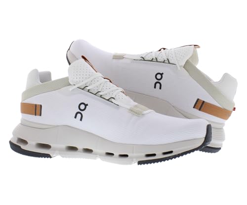 Image of ON Cloudnova 2 Mens Shoes Size 7.5, Color: Ivory /Sandstone-White