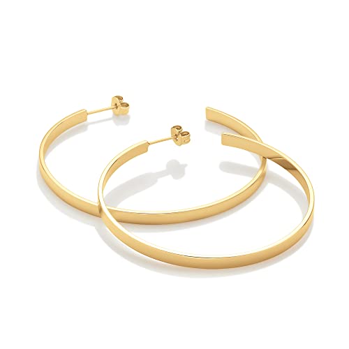 Image of Amazon Essentials 14K Gold Plated Square Edge Hoop