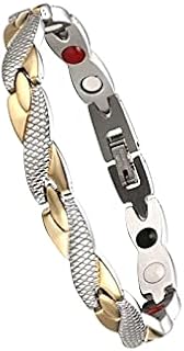 WDYY Elegant Magnetic Therapy Fit Plus Bracelet, Slimming Weight Loss Anti-fatigue Magnetic Bracelet for Men Women (Silver+gold)