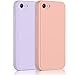 Yisica［2 Pack］Funda de Silicona Compatible con iPhone SE 2020 / iPhone 8 / iPhone 7, Funda de Silicona con [Forro de Microfibra Suave] Protección Completa, 4.7"