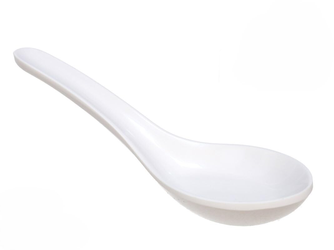 Cuillères à cocktail mélamine blanche lave-vaisselle lot de 5