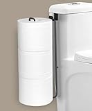 Toilet Paper Holder with Storagefor 3 Roll Tissue Wall Mounted Over The Tank Toilet Paper Holder Organizer Self Adhesive Toilet Paper Storage Stainless Steel Toliet Paper Holder（Black 1 Pcs）