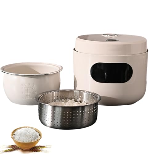 3l Portera De Arroz Portátil con 10 Modos De Cocción, Cocina De Arroz De Bajo Azúcar, Cita Inteligente De 24 Horas, Preservación De Calor, Interior De Glaseado De Cerámica Antiadherente, Removible