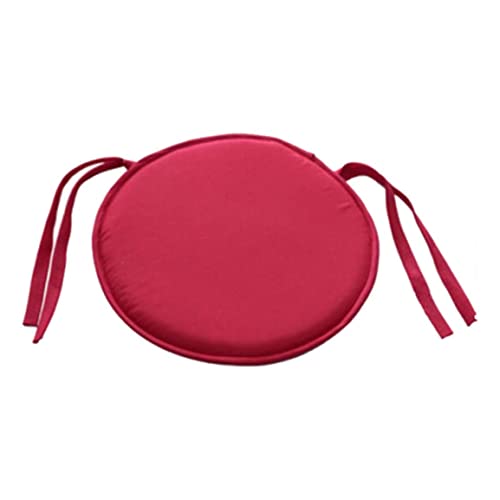 SunaOmni Cuscini Rotondi per Interni ed Esterni, Confezione da 2, Morbidi, Lavabili, Rosso, Tinta Unita, Poliestere e Cotone, Laccetto