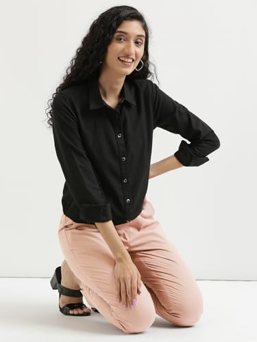 Image of SAADAA Women Cotton Pant Regular Slim Fit Mid Rise Trouser, Pocket Pants for Office School Formal Casual Daily Use