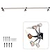 Atletic Bar Ballet Singe Barre 5 Levels Wall-Mounted Adjustable Brackets USA Made, Gym, Home and Studio, Kids and Adults, Fitness, Dance. (Black, 20 FT)