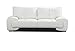 2-Sitzer Design Sofa Kleiner 2er Büro Kunstleder Sofagarnitur Weiß Couch Florida (Weiß)