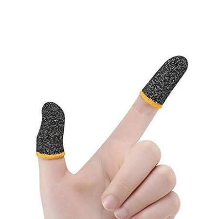 Pubg Anti-Slip Thumb Sleeve, Slip-Proof Sweat-Proof Professional Touch Screen Thumbs Finger Sleeve for Pubg Mobile Phone Game Gaming Gloves Multi Colour (1 Pair)-image-9