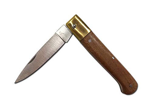 AUSONIA - 23026 NAVAJA DE BOLSILLO MODELO CALABRESA 19,5 CM CON HOJA DE ACERO INOXIDABLE 8,5 CM Y MANGO DE MADERA