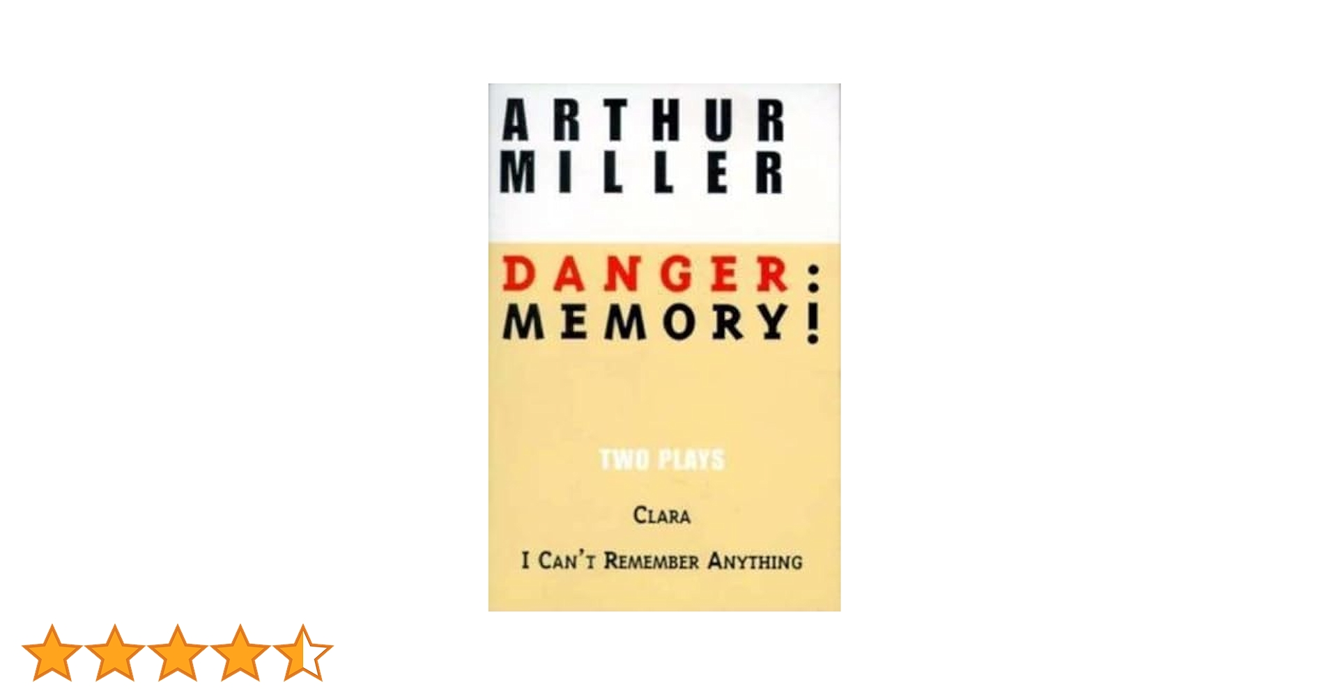 Amazon | Danger: Memory!: Two Plays: I Can't Remember