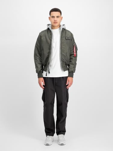 Alpha Industries MA-1 D-Tec Bomberjacke für Herren Rep.Grey – Ansicht 3