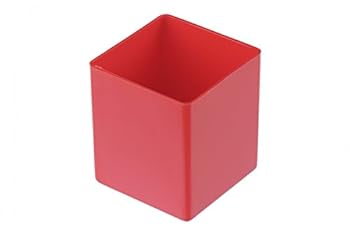 hünersdorff Einsatzbox aus hochschlagfestem Polystyrol PS Masse 54 x 54 x 63 mm Farbe rot