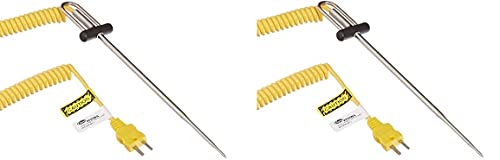 Cooper-Atkins 50336-K Type K DuraNeedle Thermocouple Probe with Polyurethane Jacket Cable, -40 to +500 Degrees F Temperature Range (2)