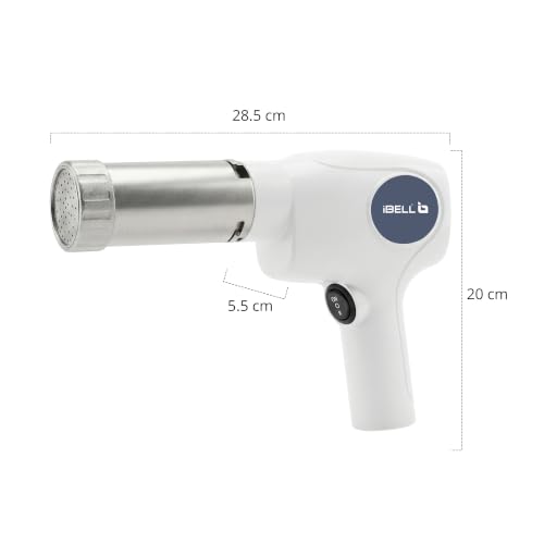Image of iBELL Loome500 Idiyappam Maker Electric, Cordless Pasta & Noodle Maker, 2 Yr Warranty, 5 Molds, Type-C, Stainless Steel Barrell, Rechargeable