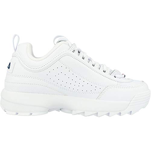 Fila Disruptor II Premium White Navy Leather 7 US Womens / 5½ US Mens3