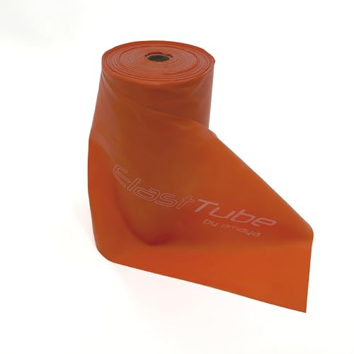 AMAYA SPORT Bandas Elásticas Rollo 25 metros, Bandas elásticas de Caucho para Entrenamiento de Fuerza, Velocidad, Resistencia, Potencia (Ligera. Naranja)