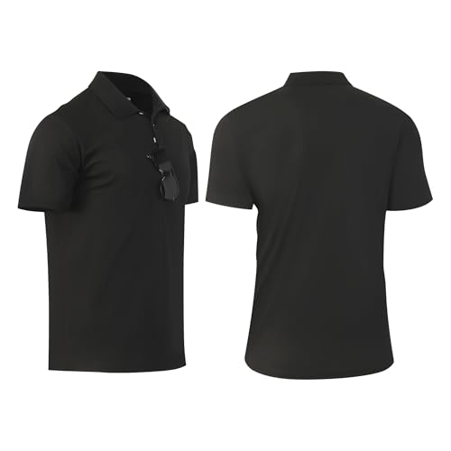 5 Pack Mens Polo Shirt Golf Tennis Collared Sports T-Shirt Casual Athletic Short Sleeve Moisture Wicking4