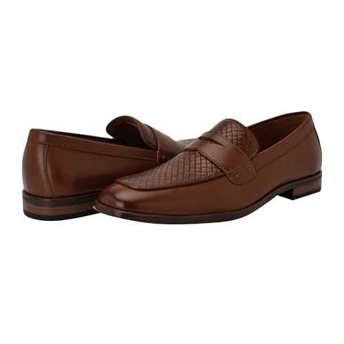 Guess Men's HACON Loafer, Medium Brown 210, 8.52