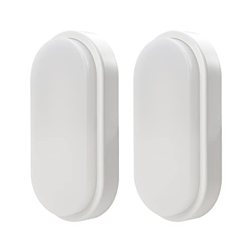 da LIGHT Lampa sufitowa LED, 12 W, 1020 lumenów, bardzo płaska, 42 mm, lampa LED, IP54, ochrona przed pryskającą wodą, 230 V, lampa piwniczna, do łazienki, salonu, piwnicy, neutralna biel, 4000 K (2