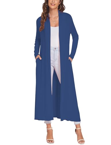 Image of Bluetime Women Floor Length Open Front Cardigan