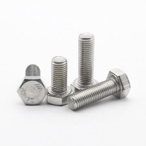 M7 304 Stainless Steel Hexagon Head Bolts Hex Screws Pitch 1.0 Length 10mm-140mm (M7 x 1.0 x 40mm, 2pcs)