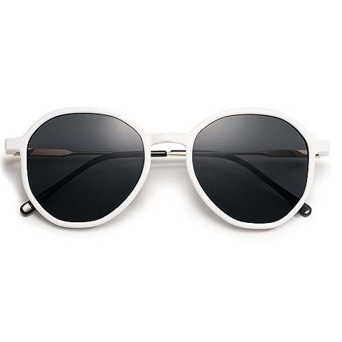 SOJOS Trendy Hexagon Round Sunglasses for Women