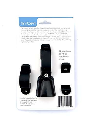 Timber Mountain Bike Bell - Quick Release Model Yew! - Multi-use MTB Trail Bell with Dual Modes