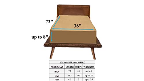 Image of Trance Cotton Feel Terry Ultra Soft Waterproof Mattress Protector | Breathable - Hypoallergenic Bed Protector (72x36 inch | 6x3 feet, Brown - Pack of 1)