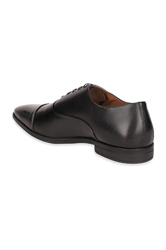 Image of Louis Philippe Men Premium Leather Breathable Lining Material Anti Slip with Heel TPR Sole Formal Oxford Shoes